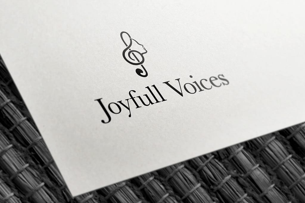 Joyfull Voices - Logo ontwerp in zwart wit