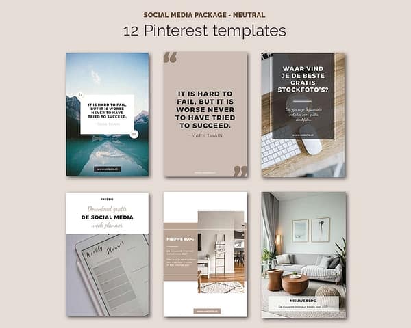 social media templates zelf aanpassen - Pinterest