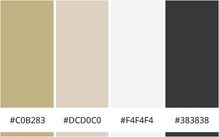 Muted Gold - 10 minimalistische kleurenschema's voor je website