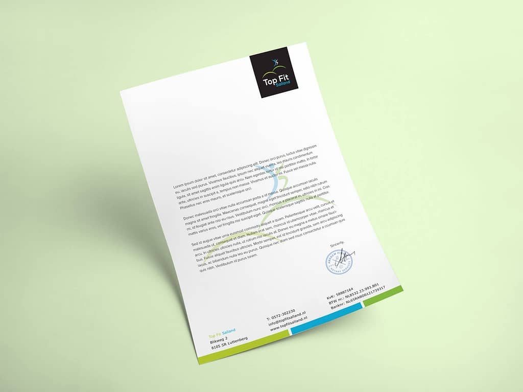 sportive business letterhead design
