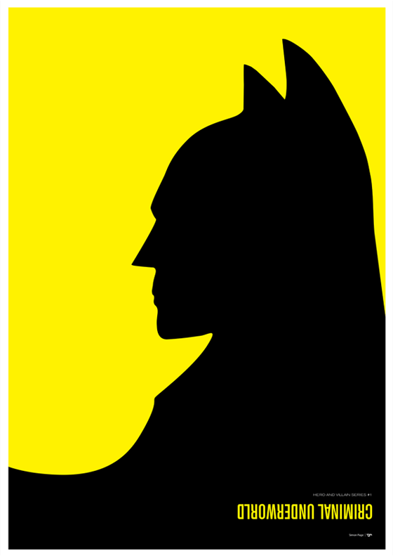 batman poster met negatieve ruimte