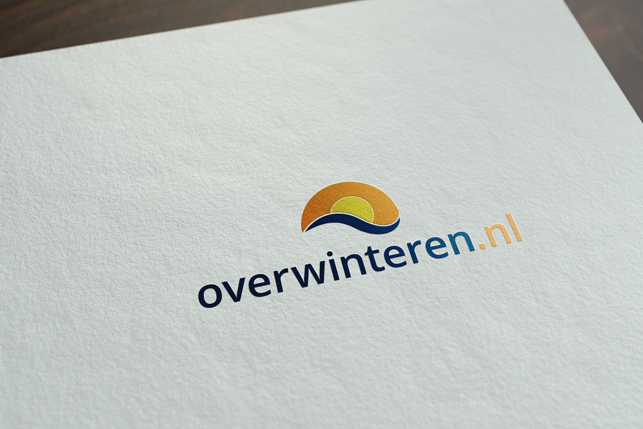 Overwinteren - Logo Design gedrukt op papier