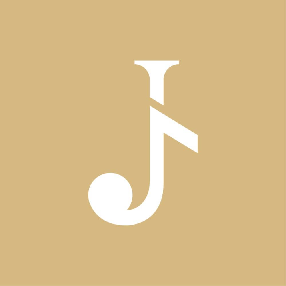 J monogram muziek logo