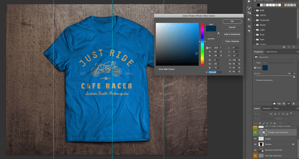 T-shirt kleur veranderen in Photoshop