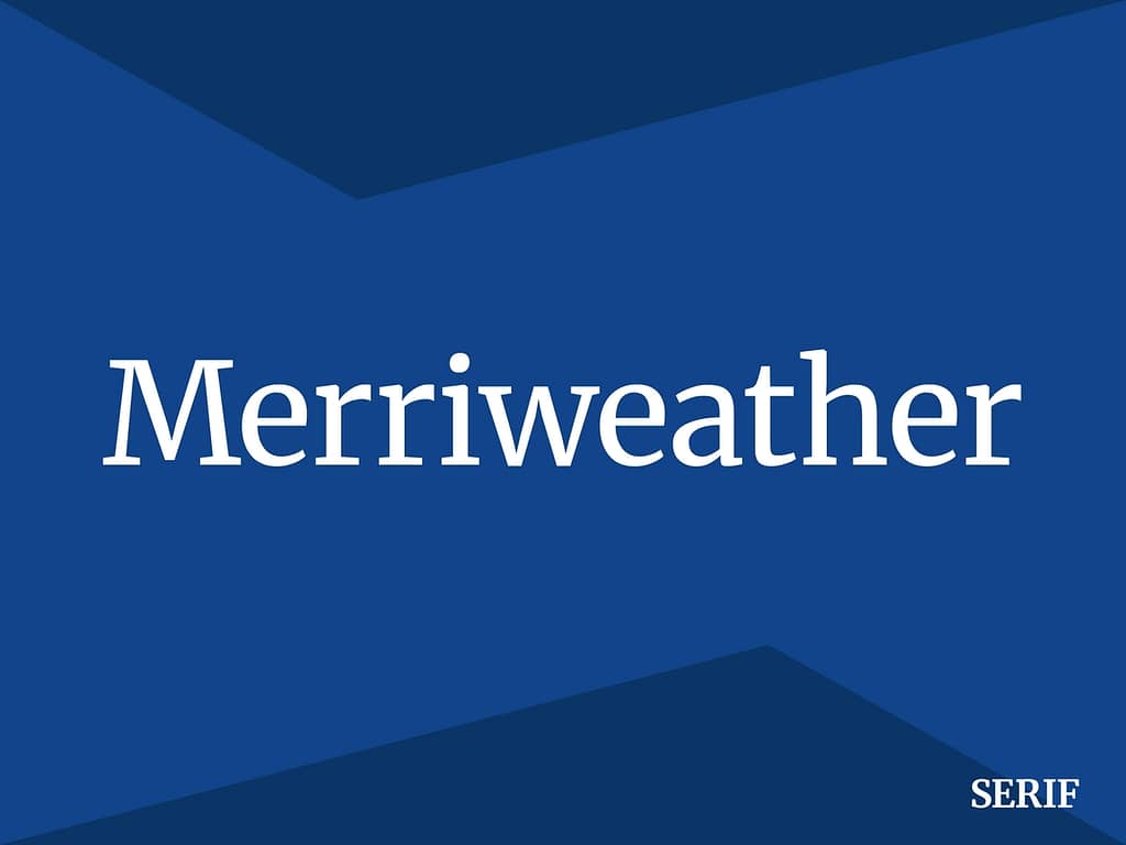 Merriweather gratis lettertypes