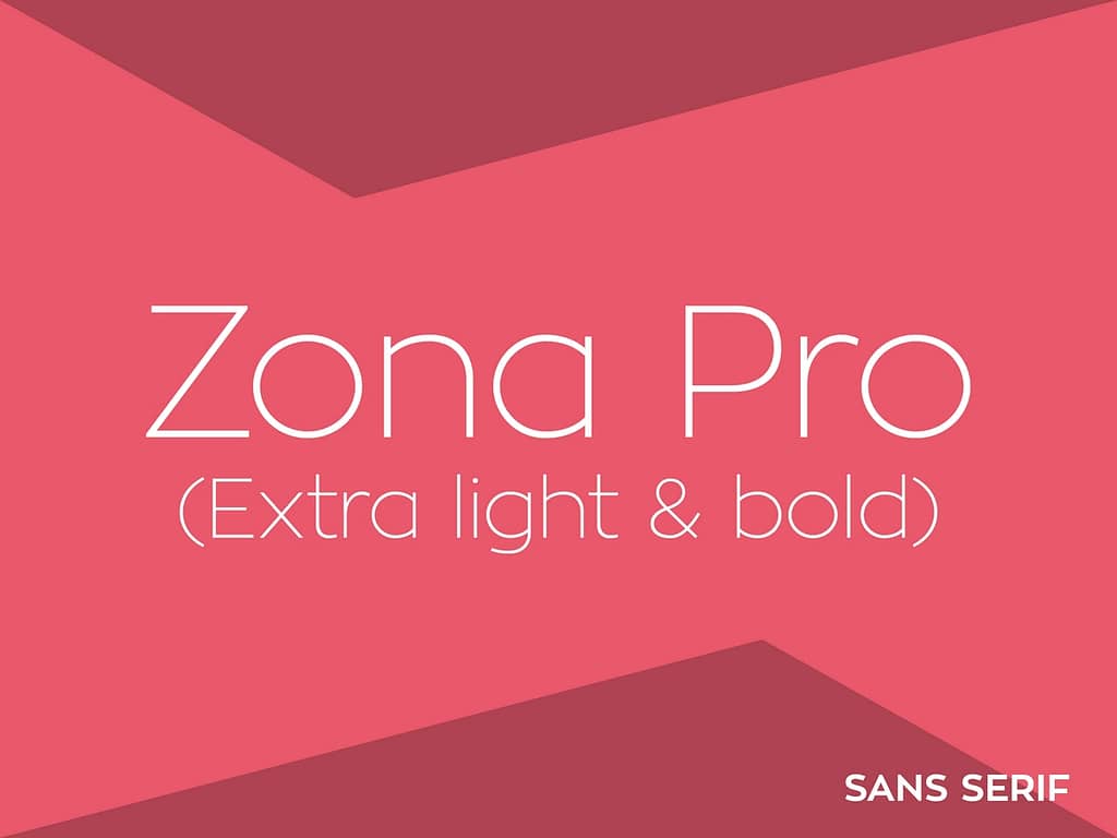 zona pro lettertype
