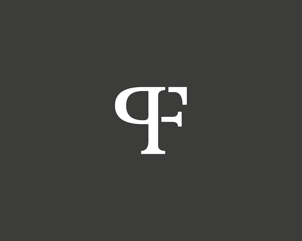 PF monogram - classy and elegant logo design