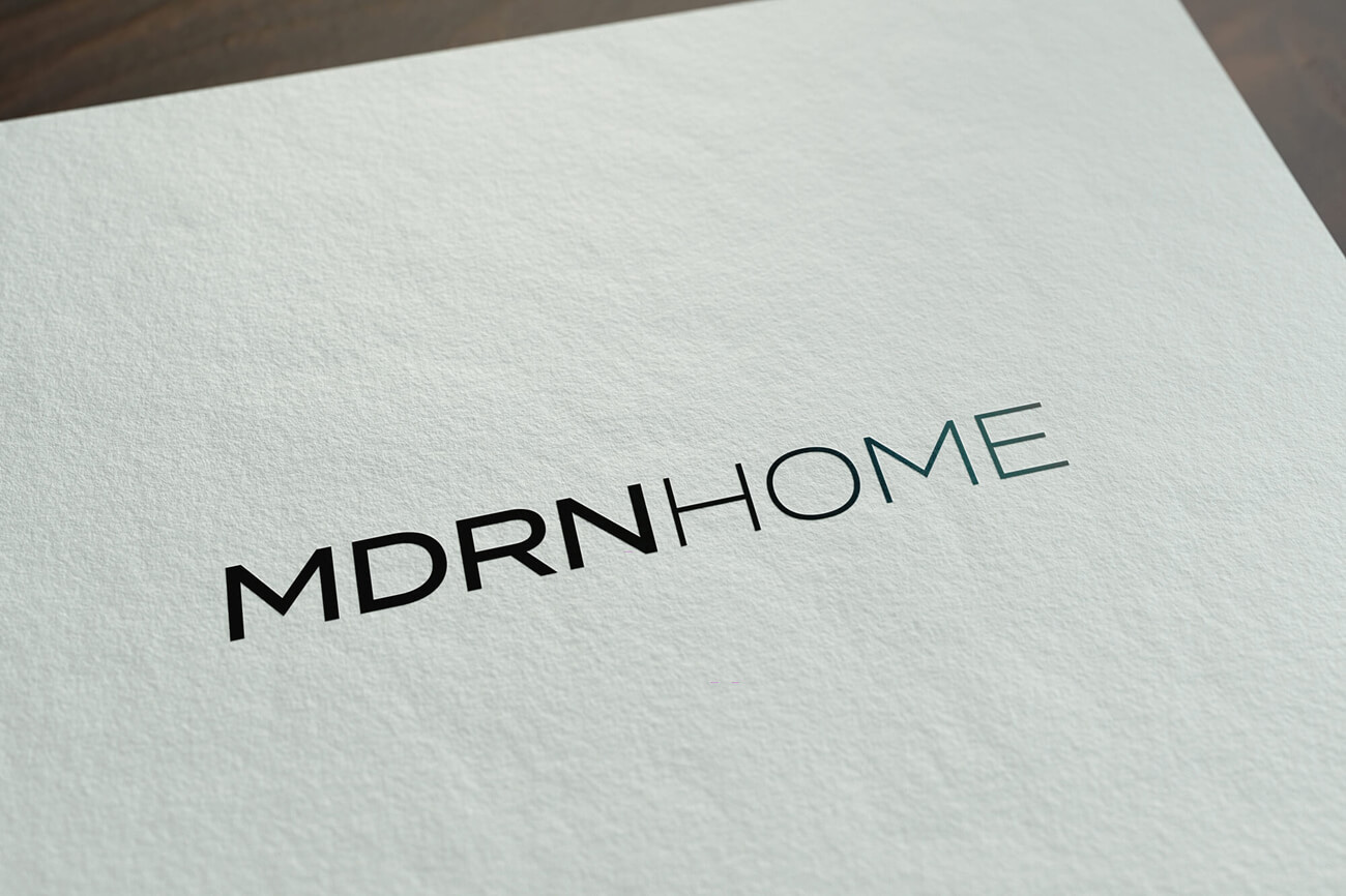 MDRN HOME - Logo design drukwerk papier