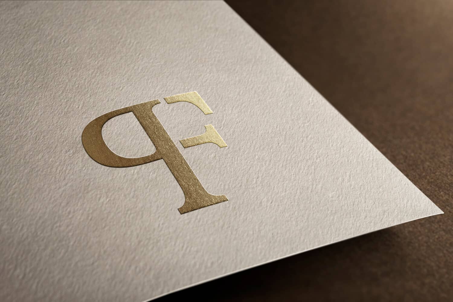 Elegant PF monogram logo design