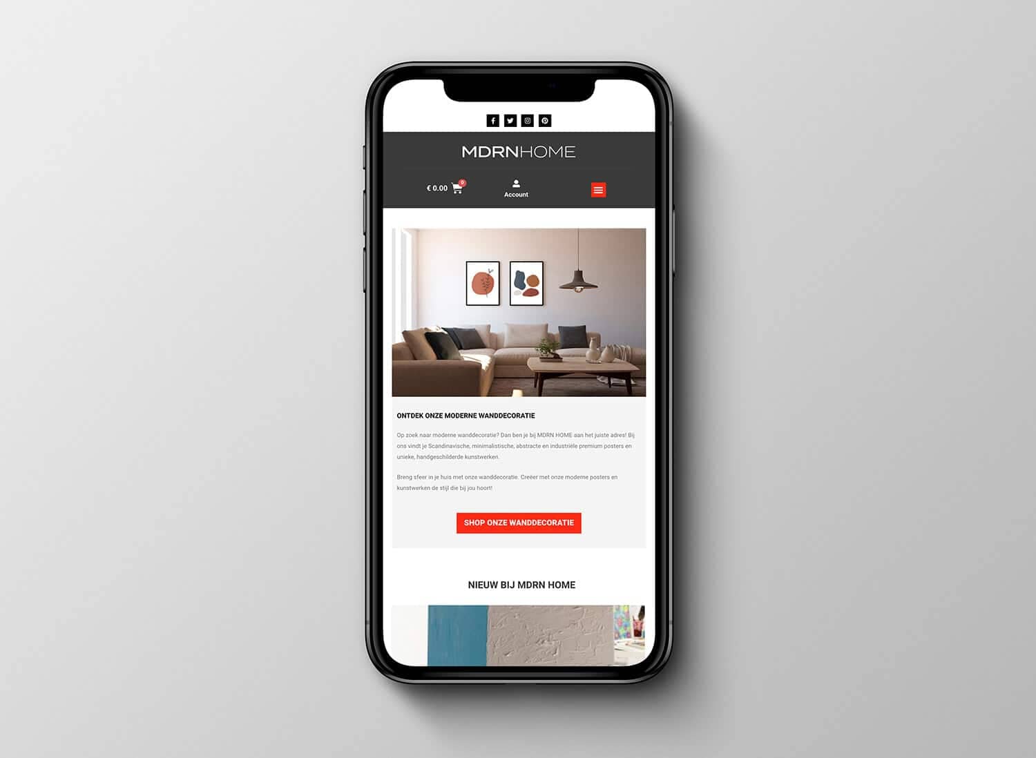 Wall art website redesign mobile friendly