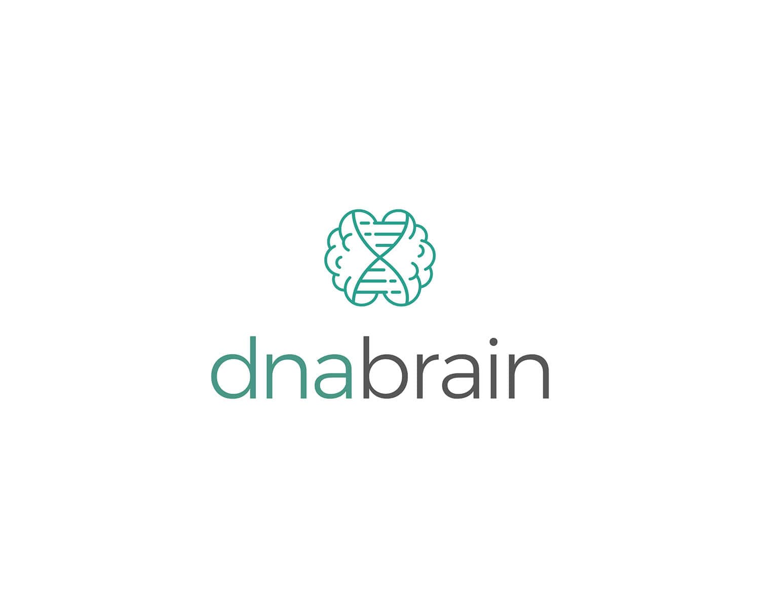 DNA en brein logo ontwerp
