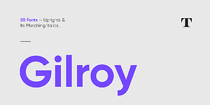 gilroy minimalistisch logo ontwerp lettertype