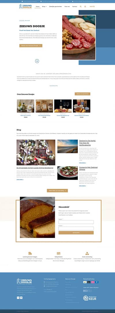 Wordpress Webshop voor Zeeuwse streekproducten