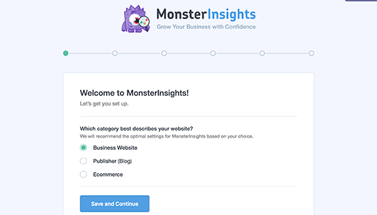 MonsterInsights WordPress plugin instellen