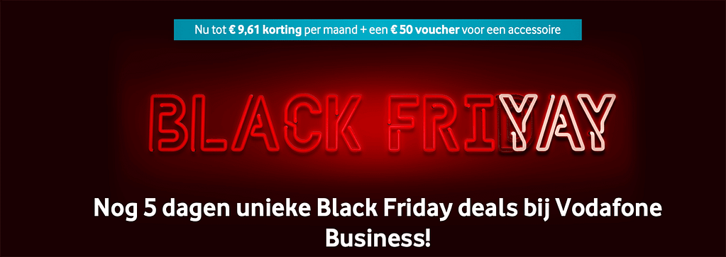 Vodafone Black Friday deal voor ondernemers en zakelijke gebruikers