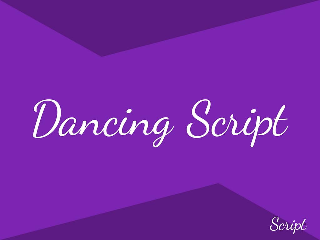 dancing script gratis lettertypes