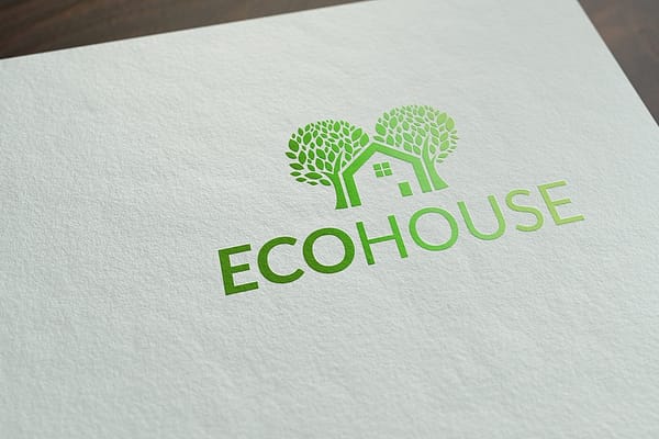ecohouse ecologisch logo op papier