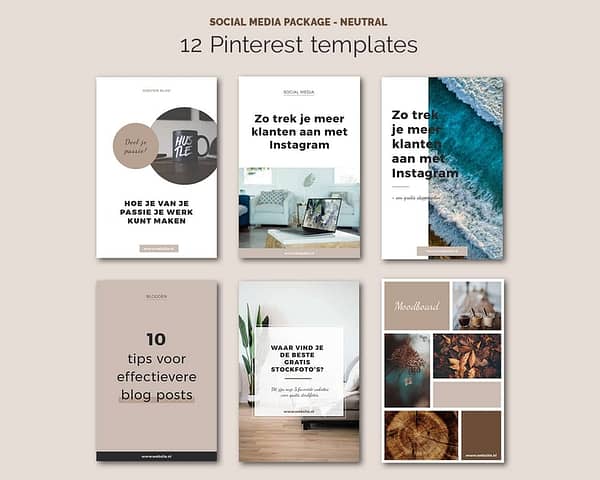 Pinterest Pin afbeeldingen templates - social media package